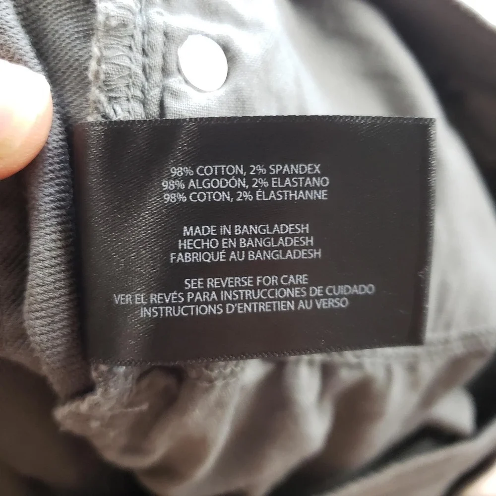 Banana Republic Pants‎ Mens 34x30 Gray Chino Slim Stretch Cotton-Spandex